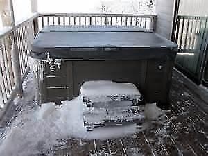 frozen hot tub