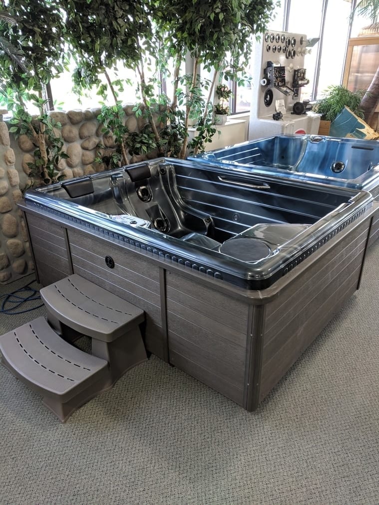 hot tub in showroom